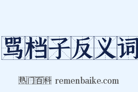 骂档子反义词是什么意思的图片